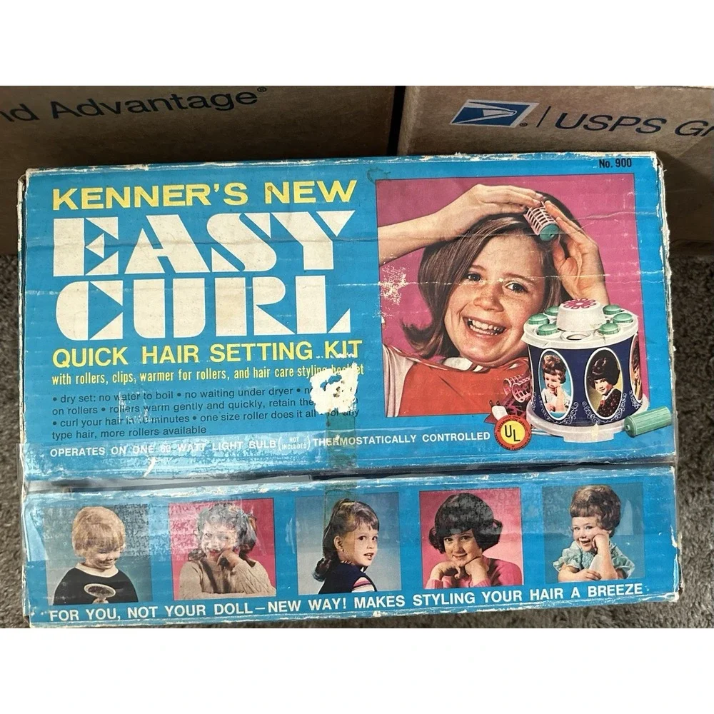 Vintage‎ Kenners New Easy Curl Quick Hair Setting Kit Original Box Pre Own!!